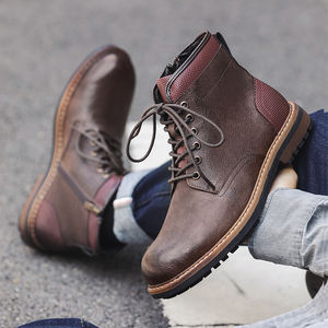 Botas Vaqueras de Hombre Hechas a Mano con Cremallera Lateral, Diseño Invisible para Aumentar la Altura, de Cuero Genuino, para Invierno, Fabricadas en China - Product Image 2