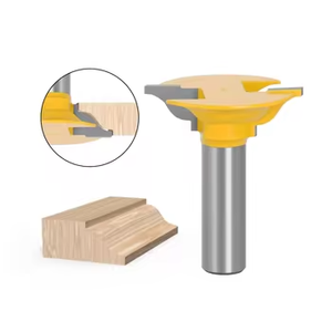 Ensemble de fraises à bois en carbure, 3 pièces avec tige de 1/4 pouce, fraises de coupe et de fraisage pour le bois, emballées dans une boîte en bois - Product Image 3