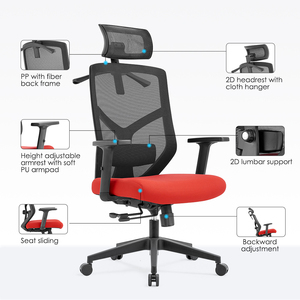 NOEL 高性价比人体工学网布办公椅，带 2D 腰部支撑，电脑椅，适用于办公家具 Sillas De Oficina - Product Image 3