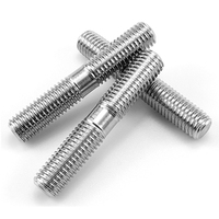 Fasteners Threaded Rod M10 M12 High Precision Stainless Steel Acme Double End Threaded Stud Threaded Rod