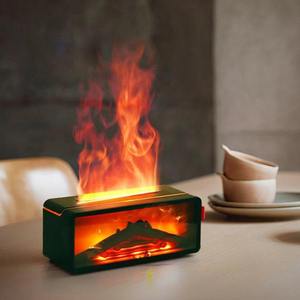 Fireplace <b>Aroma</b> <b>Diffuser</b> Creative Flame Humidifier Waterless Auto-Off Protection with Remote and Realistic Fireplace Night Light - Product Image 3