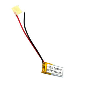 Lithium-ion rechargeable 381018 <span class=keywords><strong>3</strong></span>,7 V 35 mAh smallest LiPo battery - Product Image 3