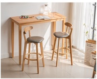 Chaises de bar en bois massif bon marché DISHI Chine, table, chaises hautes, tabourets de bar avec dossier