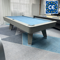 Table de billard 2026 personnalisable en usine, en bois massif, pour la maison, 7/8/9 pieds, avec système de retour de billes et poches en cuir de qualité tournoi