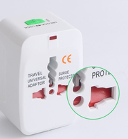 Adaptador de Corriente Universal, Multifuncional, Estándar de EE. UU., UE y Reino Unido, Adaptador de Viaje