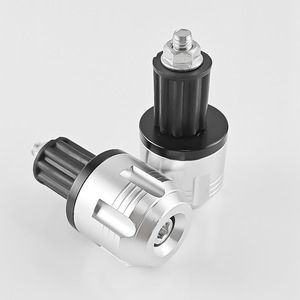 Qiangye – embout de guidon de moto, 6 pièces, noir, rouge, argent, bleu, or, en alliage d'aluminium, décoratif, anti-chute, pour vélo électrique - Product Image 1