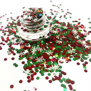 Venta al por mayor BABYSBREATH Christmas Glitter Mix Color PET Chunky Glitter Nail Art Crafts 0,01mm-6,0mm Tamaño MOQ 1kg - Product Image 1