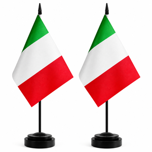 Bandera de Escritorio Italiana Personalizada en Oferta, 14x21cm, Poliéster, Mini Bandera de Italia, Muestra Gratis, MOQ Bajo, Precio de Fábrica, Entrega Rápida - Product Image 2
