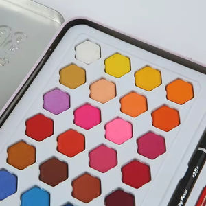 Keep Smiling 36 couleurs vives, boîte en fer, peinture <span class=keywords><strong>aquarelle</strong></span>, portable, voyage, utilisation en extérieur, ensemble de peinture <span class=keywords><strong>aquarelle</strong></span> solide avec pinceau - Product Image 3