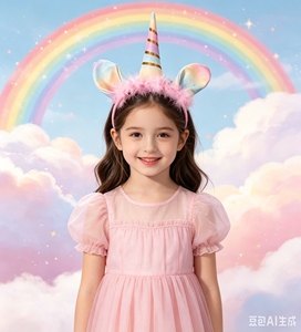 DAMAI Fournitures de fête d'Halloween Accessoire photo de cosplay Thème licorne Jouet pour enfants Bandeau rose pour fête d'anniversaire pour déguisement et défilé - Product Image 3