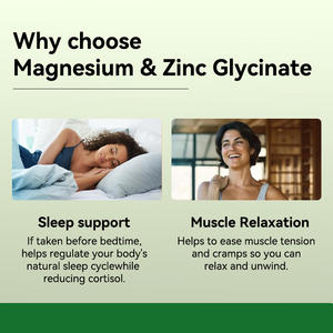 Supplément Santé Zinc Premium 500mg Glycinate de Magnésium Capsules Soutient la Relaxation du Cerveau et le Sommeil Profond - Product Image 4