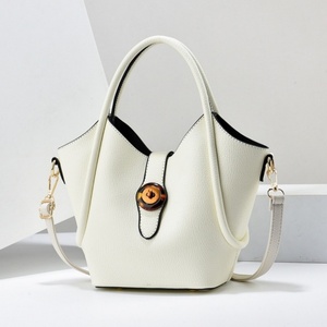 High Quality Ladies PU Leather Handbag Small <b>Square</b> Tote Bag Bow Closure Durable Fashionable Featuring Nylon Two for Women Girls - Product Image 6