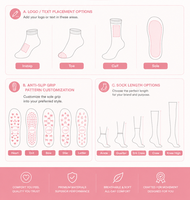Chaussettes de Pilates et de ballet personnalisées de haute qualité, antidérapantes, en coton, avec grip, pour le yoga, le fitness, les sports, logo sur le dessous, toutes saisons