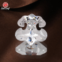 Pierre précieuse en zircone cubique blanche de forme spéciale Redleaf, qualité 5A, coupe glacée, pour la fabrication de bijoux personnalisés, vente en gros