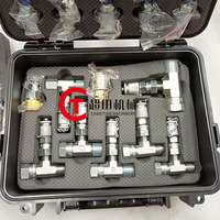 Kit de diagnostic de pression hydraulique pour excavatrice avec boîtier de connexion