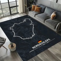 Tapis décoratif sur mesure sur le thème du sport automobile de Formule 1, tapis pour les amateurs de course, tapis imprimé circuit de F1 Imola Monaco, tapis quatre saisons