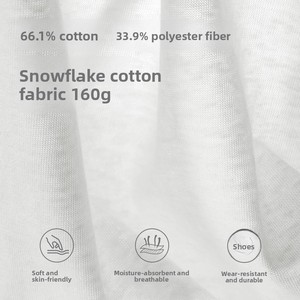 Camiseta para Mujer, Superventas entre Influencers, 160g, Algodón con Diseño de Copo de Nieve, Color Sólido, Corte Holgado, Manga Corta, Estilo Coreano, Casual - Product Image 4