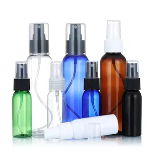 化粧品包装20ml 30ml 50ml 60ml 100ml琥珀色青緑黒PETプラスチックスプレーボトル、トリガースプレーポンプキャップ付き