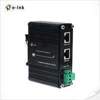 Injecteur PoE 802.3at 60W 5G Extérieur Rail DIN Industriel Adaptateur Injecteur Ethernet Actif Alimentation 48V CC Sortie Vente en Gros
