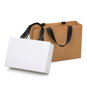 Bolsa <span class=keywords><strong>de</strong></span> <span class=keywords><strong>papel</strong></span> kraft para compras <span class=keywords><strong>de</strong></span> comida, personalizada, color blanco y marrón, con mango, con tu logotipo, venta al <span class=keywords><strong>por</strong></span> <span class=keywords><strong>mayor</strong></span> - Product Image 5