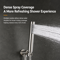 Ensemble de douche gris anthracite en gros, système de douche mural encastré avec douchette à main OEM ODM