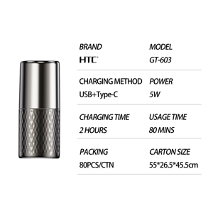 HTC GT-603 rasoir électrique pour hommes rasoir Mini voiture rasoir voyage marchandises voyage d'affaires Portable rasoir Rechargeable - Product Image 4
