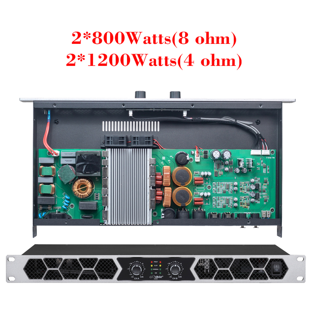 SONO DK2.8 1U Power Amplifier 800Watts for Subwoofer High-End Large Performance Amplifier Stereo Sound System