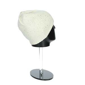 Bonnet en tricot crème pour femme, chaud et confortable pour l'hiver - Product Image 5