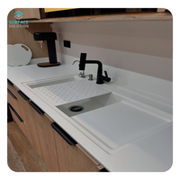 Panneau de surface solide en acrylique imitation pierre, sur mesure et découpable, matériau moderne pour plans de travail et comptoirs – Vente en gros