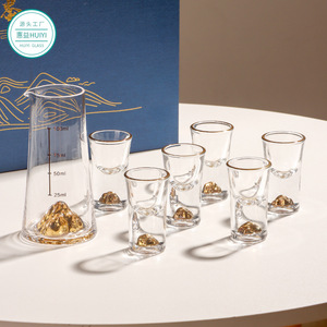 Crystal Glass Jinshan Liquor Cup And Decanter <b>Set</b> 100Ml Eco Friendly Baijiu Glass Serving <b>Set</b> - Product Image 2
