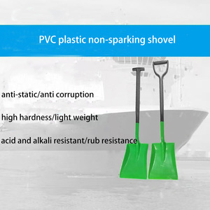 אתים מרובע מפלסטיק ירוק ללא ניצוצות, קל משקל, עם ידית פיברגלס, למכירה בסיטונאות - Product Image 2