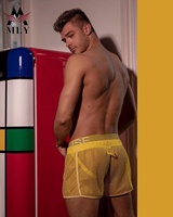 Nouveau design 2026 – Maillot de bain boxer pour homme, 2 pièces, en maille, couleur unie