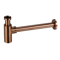 SANIPRO WaterMark Accessoires de salle de bain Siphon rond en laiton G1-1/4" pour lavabo et évacuation de lavabo