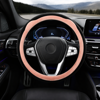 Funda de Volante de Coche de Lujo para Invierno, Cálida, de Piel Sintética, Suave, de Diseño, Antideslizante, Universal