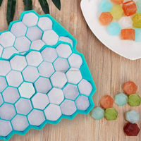 Bac à glaçons en silicone alvéolé 37 grilles, sans BPA, écologique, réutilisable, économique, de qualité alimentaire, facile à démouler pour whisky et cocktails