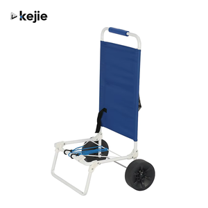 Kejie Custom Lightweight Portable Utility Cart Two-Wheel Hand Beach <b>Trolley</b> <b>Platform</b> Collapsible Design for Camping Tool - Product Image 1