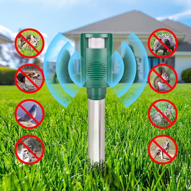Wholesale Customized Motion Sensor Outdoor Solar Bird Repeller Solar Dog Cat Pigeon Repeller Ultrasonic Wild Animal Repellent