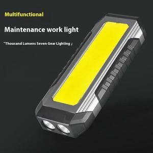 Luz de trabajo COB, linterna LED recargable por USB, banco de energía 18650, lámpara portátil para acampar con imán, linterna impermeable - Product Image 1