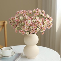 Bouquet de fleurs artificielles en soie style rustique, petites fleurs de Paulownia et de prunier, pour la décoration de la maison, de la cuisine, du salon et de la table à manger