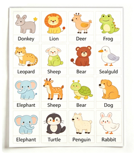 Pegatinas Personalizadas al por Mayor, Pegatinas para Aprender Palabras en Inglés, Etiquetas, Etiquetas de Productos, Impresión de Tarjetas de Papel con Pegatinas Troqueladas para Promoción - Product Image 1