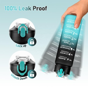 <b>Drinking</b> Water Bottle with Times to Drink and <b>Straw</b> Motivational with Carrying Strap Leakproof BPA & Toxic Free - Product Image 2