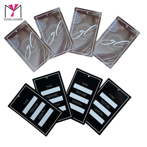 Etiquetas personalizadas impermeables de PVC para el cabello con bolsa de correo y tarjeta de agradecimiento - Product Image 1