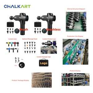 Pistola de masaje fuerte 2026, 6 cabezales, 30 velocidades, pistola de Fascia de percusión, vibrador de tejido profundo, pistola de masaje para viajes, gimnasio, oficina y hogar - Product Image 6