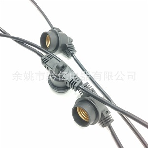 Cable de Alimentación para Portalámparas E27, IP65 Impermeable para Uso en Exteriores, Cable de PVC SJTOW con Extremo Desnudo - Product Image 2