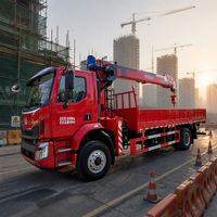 Télécommande sans fil combinée à une commande supérieure, fabrication en usine de grue montée sur camion de 8 tonnes