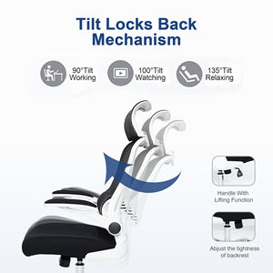 Ghế văn phòng cao cấp Kabel, kiểu hiện đại, tay vịn có thể gập lên, thiết kế lưới thoáng khí, kiểu dáng công thái học, chân xoay mạ crôm. - Product Image 2