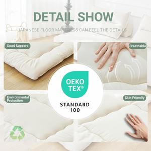 Tatami-Matratzen auflage im japanischen Stil Faltbares Roll-Up-Bett für die Verwendung mit mehreren Szenarien wie <span class=keywords><strong>Camping</strong></span>-Gästezimmer - Product Image 6