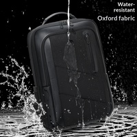Tas Ransel Laptop Oxford Lintas Batas Baru 36-55L Pengisian Daya USB Tali Bahu Melengkung Bisnis Tahan Air Multifungsi Poliester