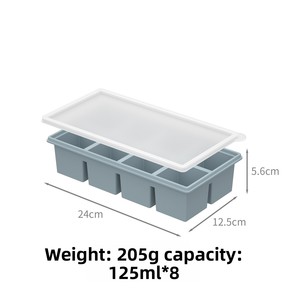Nouveauté : Moule à glace en silicone durable, portable, réutilisable, flexible, grande capacité, facile à nettoyer, sans BPA, sans danger pour les aliments - Product Image 6