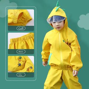 Ensemble <span class=keywords><strong>de</strong></span> vêtements <span class=keywords><strong>de</strong></span> <span class=keywords><strong>pluie</strong></span> réutilisables pour enfants, 2 pièces, imperméable, motif <span class=keywords><strong>de</strong></span> dessin animé, pour le vélo, la <span class=keywords><strong>randonnée</strong></span>, unisexe, rose, jaune - Product Image 4